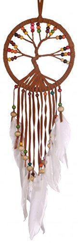 Acchiappasogni albero della vita, diametro 11 cm, acchiappasogni in diversi colori (marrone chiaro)