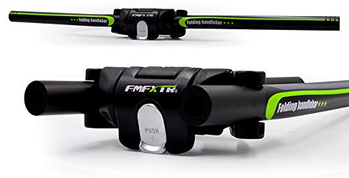 UPANBIKE Manillar plegable de aleación de aluminio para bicicleta, manillar plegable de liberación rápida, 31,8 mm/25,4 mm (negro y verde)