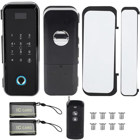 Cerradura de Puerta Inteligente, Cerradura de la Puerta de Vidrio Electrónica Inteligente, de Control de Acceso de la Puerta de la Huella, Dactilar Contraseña Deslizar, Desbloqueo Remoto