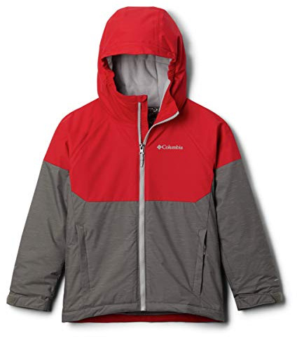 Columbia Toddler Boys Alpine Action II Jacket, City Grey Heather/Mountain Red, 3T