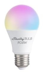 Shelly DUO RGBW E27 Lampadina LED Smart Wi-Fi a Controllo vocale, Compatibile con Alexa e Google Home, Dimmerabile, 800lmn di intensità Luminosa, Attacco e27