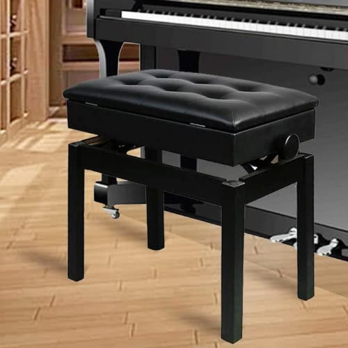 Youyijia Klavierbank Höhenverstellbarer Polstersitz Sitz mit Stauraum Hohe Belastbarkeit