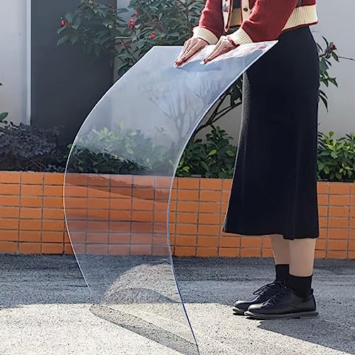 FENGSHOUU Clear Polycarbonate Roofing Sheets,Rain Roof Cover,Plastic Roof Panel,Rainproof Insulation,for Outdoor Canopy Carport Cold Frame Replacement Shed Panel,Can Cut (1.97x13.1ft)