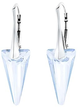 Chic Bijoux Tropfen und Pendel Ohrringe - 925 Sterling Silber und Österreichische Kristalle für empfindliche Ohren - Geburtstagsgeschenk für Mama, Schwarz/Gold (Blue Shade)