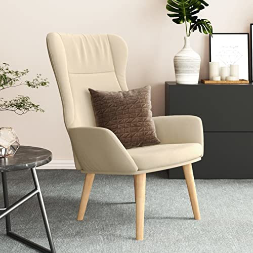 Homgoday Relaxsessel Fernsehsessel Ruhesessel Loungesessel TV-Sessel Schlafsessel Sessel Einzelsofa Lesesessel Einzelliegesessel für Schlafzimmer Wohnzimmer Creme Stoff