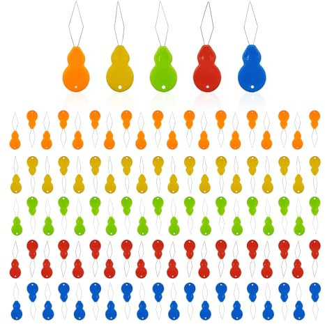 100 Stück Nadeleinfädler，nähnadeln Einfädelhilfe， Einfädler Haare Kordelzug Einfädler Kunststoff Hand Nähen Werkzeug ， Knopffädelhilfe Einfädler DIY Einfache Stickerei Nadeleinfädler（mehrfarbig）