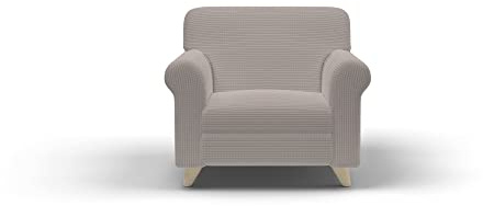 Italian Bed Linen Leslie Funda de sofá elástica y Extensible, Gris Paloma, 1 Plaza