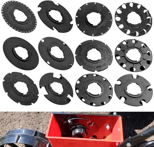 ZHIXING 12 Pack 60009 60010 Optional Seed Plate Compatible with Earthw-ay 1001-B 10001 Garden Seeder, Suitable for Sweet Corn, Radishes, Spinach, Lettuce, Leeks, Onions, Tomatoes, Beans, etc.