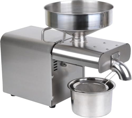 Commercial Stainless Steel Oil Press Machine - Automatic Cold & Hot Extractor for Home and Business Cooking Needs