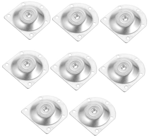SHINEOFI 12 Degree Slanted Leg Mounting Plates Iron Furniture Leg Attachment Plates for Sofa Couch Table 8Pcs