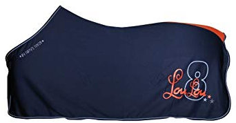 netproshop Mjuk svettfilt Loulou fleece mörkblå tryck mini/senty/ponny 90–125 cm, storlek: 100, färg: mörkblå