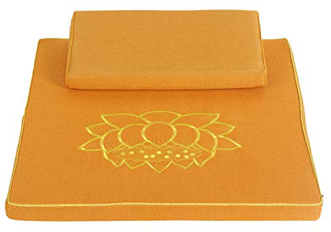 QTQHOME Portátil Plegable Cojín De Suelo Al Aire Libre Fibra De Coco Lino Cojin Yoga Zafu,Cuadrado Artesanal Estera De Meditación,Grande Zafu Y Zabutón Cojin Zafu Meditación-B 80x80cm(31x31inch)
