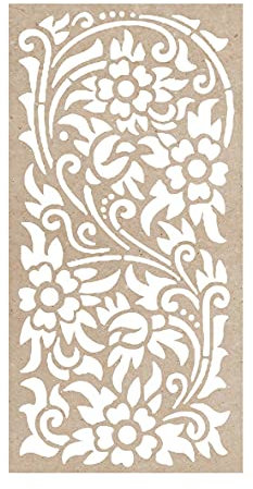 pannello guglie floreali mdf traforato 100x200cm taglio laser decorazione casa, quadro, fai da te, separè