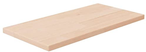 vidaXL Panneau d'étagère 40x20x1,5 cm Bois de chêne Massif Non traité, étagère, étagère d'affichage, étagère supplémentaire, étagère de Rangement