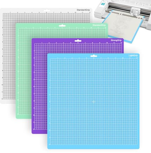 Pavlleen Tapete de Corte para Silhouette Cameo 4/3/2/1, 3 Piezas 30,5x30,5 cm, Adherencia Recambio de Alfombrilla de Corte Cuadradas