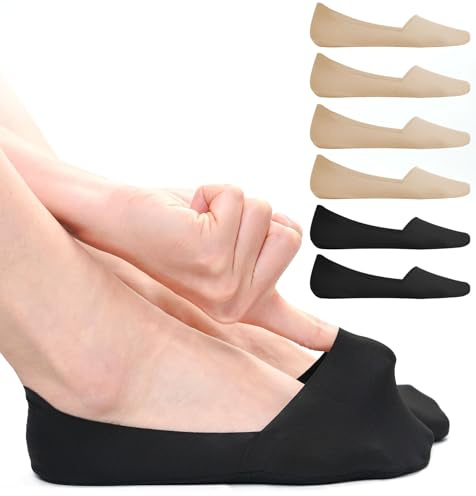 ILovDaisy No Show Socks Womens, Non Slip Invisible Low Cut Socks | Ladies Summer Breathable Hidden Loafer Socks, Casual Thin Silk Nylon Liner Footies Socks for Ladies Loafers Flats