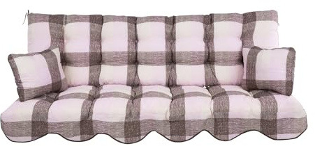 PATIO Hollywoodschaukel Auflage 180x50 cm Minorca Sitzpolster Rückenlehne 2 Seitenkissen Befestigungsschnüre Volant vorne