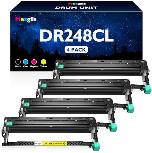 Meagiis DR248CL Unità del tamburo Compatibile per Brother DR248CL DR-248CL tamburo per Brother HL-L3240CDW DCP-L3560CDW MFC-L3760CDW HL-L3215CW HL-L3220CW DCP-L3515CDW DCP-L3520CDW (4 Pacchetto)