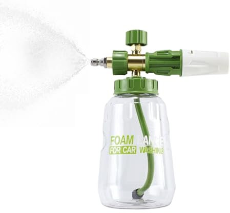Botella Del Pulverizador De Espuma De 1 L Para Lavar El Automóvil, Lanza De Espuma A Alta Presión Con Pulverizador De Liberación Rápida De 1/4 , Botella De Bomba De Espuma De Lavado De Automóvil Gran