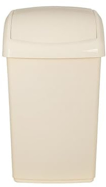 ZARVICZONIA 10L/30L/50L Premium Plastic Swing Bins Durable For Kitchen Bathroom Rubbish Office Room Trash Rubbish Recycling and General Waste (Cream, 50 Litre)