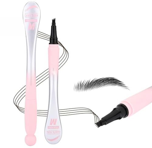 Lápiz de cejas Con Punta de 4 Puntas, Eyebrow Pencil, Resistente Al Sudor, Duración Todo el Día Sin Decolorar, 24 Horas De Fijación, Maquillaje para cejas que crea trazos que imitan el vello-02