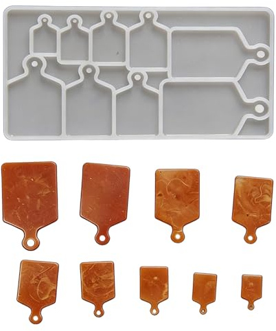 9 hålrum silikon små brickor formar miniatyrformar för bakning choklad mousses gelé och harts konst chokladtillverkning gjutning