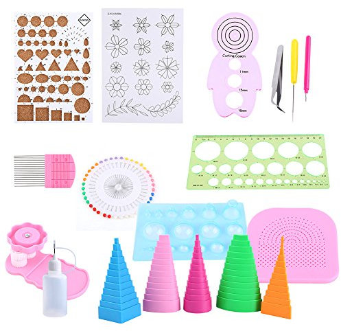1 set quilling pappersverktyg set pappershantverkskit slitsade verktyg pincett linjal för dekoration pedagogiska leksaker rolig julklapp