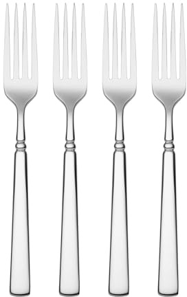Oneida Easton Dinner Forks Silverware Set for 4, Flatware