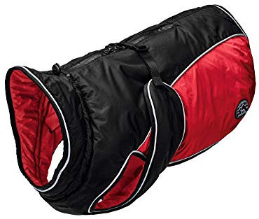 HUNTER UPPSALA EXTREME Hundemantel, Wintermantel, wasserabweisend, reflektierend, 50, schwarz/rot