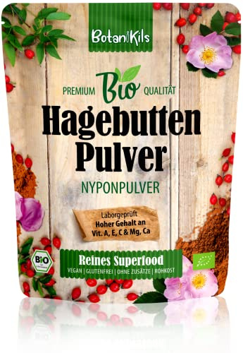 Organisk NyponPulver 1kg stenmalet, 100% ekologisk superfood, förstklassig råkost och absolut fri från tillsatser, Bio nypon pulver, BotaniKils