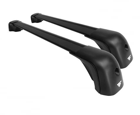 Farad Compact Schwarz – Aerodynamischer und extra leiser Aluminium-Dachträger für Tesla Model Y ab Baujahr 2020 (ohne Dachreling)