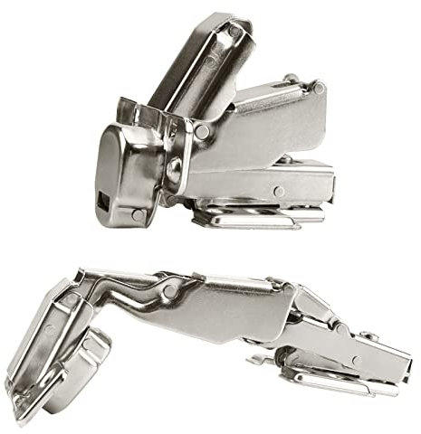 Kabinetttüren Scharniere Schrankscharnier 1 Paar 175/165 Grad Scharniere, verdeckte hydraulisch verstellbare Montage Scharniere Soft Close Kabinettscharniere (volle Überlagerung)