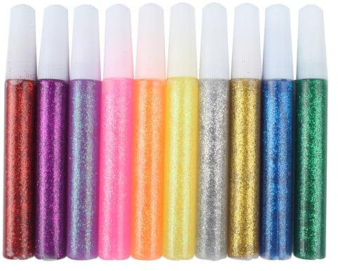 10 Farben x 10g Glitzerpulver Zum Basteln,Glitzerpuder,Glitzerstaub,Glitzer Kerzen Streuglitzer Bastel Set Glitzersand Glitter Glue Original Glitzerkleber Zum Basteln für Karten Papier