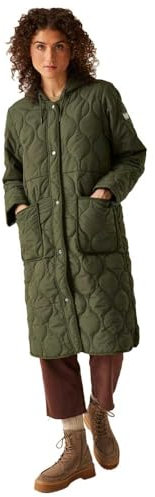 Regatta Womens Jaycee II Longline Padded Jacket - Dark Khaki - 16