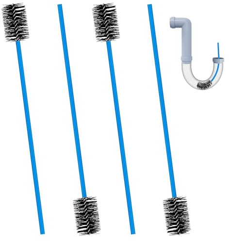 4stk Flexible Abflussbürste für Kondensatabscheider, 40cm Hochwertige Flexible Abflussbürste aus Nylon mit Weichem Bürstenkopf Entfernt Mühelos Schmutz und Hält Kondensatableiter