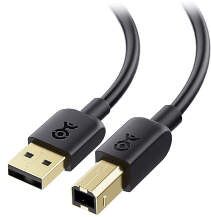 Cable Matters USB Printer Cable - 10ft, USB A to B Cable, Compatible with Printer, External Hard Drive, Audio Interface, Scanner, MIDI Controller, MIDI Keyboard, Black