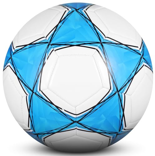 WUIOWPPIC Fussball, Fussball Kinder Unisex, FußBall Offizieller Training fußball größe 5, Indoor Outdoor Explosionsgeschützt fußbälle, anhaltende fusball,Fussbälle für Jugendliche und Erwach