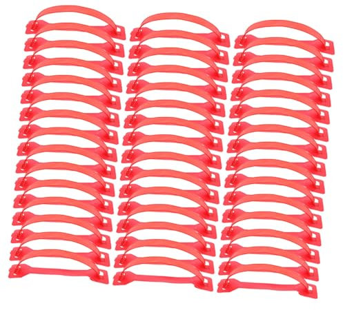 Amosfun 100 Stück Kartongriff Transportgriff für Karton Papierkasten Zubehör Transportzubehör Handgriffe für Papierboxen mit ziehen um handhaben Griff transportieren Tragen von Gurten rot