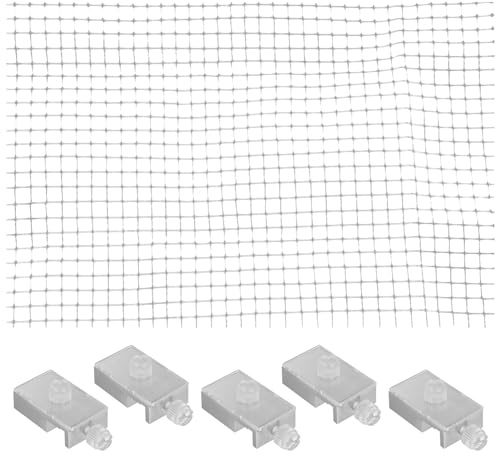 Toyvian 1 Set di Rete Anti-Salto per Acquario, Copertura in Maglia Trasparente, Tagliabile e Regolabile, Protezione contro le Fuga e i Gatti, 70x53 cm