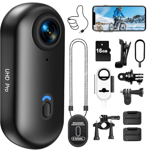 LXMIMI Action Cam Wifi, Mini Action Camera HD 1080P, Action Camera Sportiva da 16 GB per Casco da Moto e Bicicletta, Videocamera Sportiva Impermeabile con Vari Accessori e Magnetica