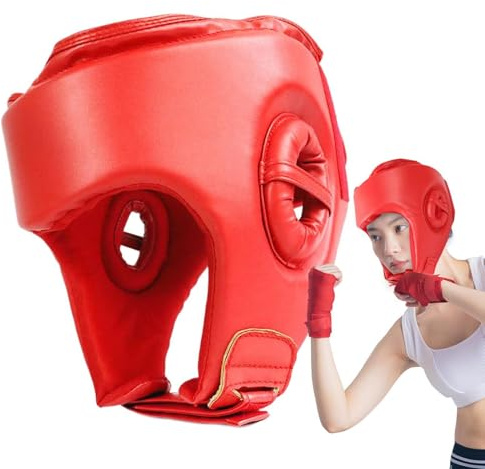Boxhjälm justerbar ventilerad träningsutrustning | Sparring, huvudskyddskåpa för MMA, kickboxning, ringar, kampkonst, träning, tävling och kampsport