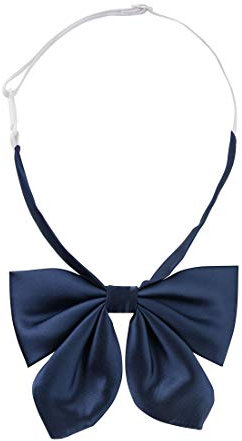 Allegra K Damen Verstellbar Bowknot Fliege Einfarbig Krawatten Navy Blau 9 x 13 cm