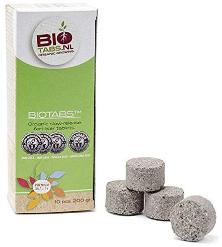 BioTabs Compresse Fertilizzanti Organiche a Lento Rilascio per Piante in Vaso e Terriccio - Nutrimento Naturale per Crescita Sana e Fioritura - 10pcs