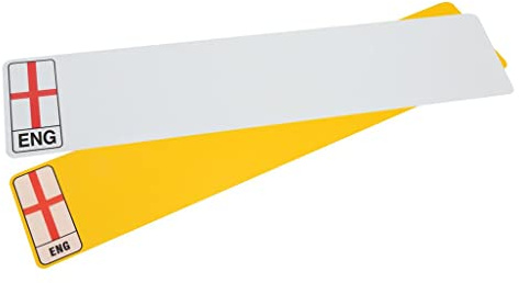 Inexaccessories Par de placas de matrícula estándar ENG MOT UK Road Legal de matrícula de coche NP-ENG-STD-PAIR