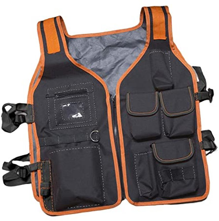 LOVIVER Arbeitsweste für Männer mit Taschen Brustwerkzeugweste Utility Brusttasche Werkzeugweste Elektriker Werkzeugweste für Zimmerleute für
