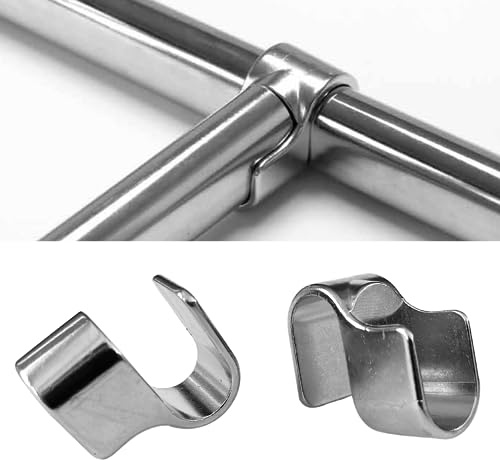 Evotrade Reggitubo in Zama Hook Angolo 90 Gradi per Tubo 15x30mm Ovale KIt 2 Pezzi