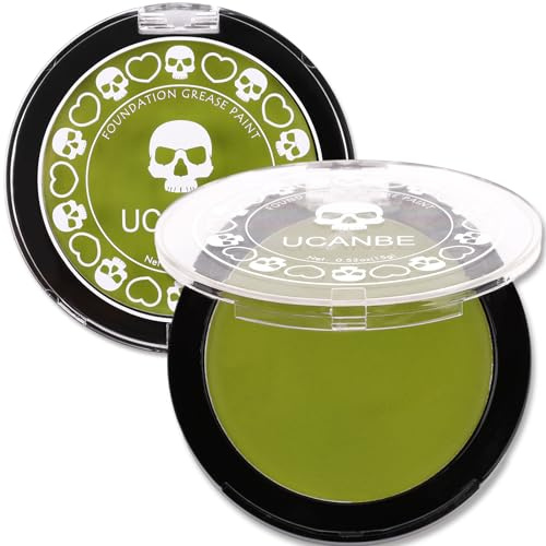 UCANBE Fond de Teint Vert, Maquillage Halloween Peinture Visage