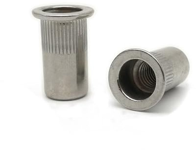 LXURY 2–20 Stück M3 M4 M5 M6 M8 M10 M12 304 Flachkopf-Nietmutter, versiegelte vertikale Streifen, Körper, geschlossenes Ende, Blindnietmutter, Einsatzmutter, 304PTZW (Size : M4-17 (20pcs))