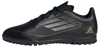 adidas F50 Club Football Boots Turf, Chaussures de Football sur Gazon, Core Black/Iron met./Gold met.,