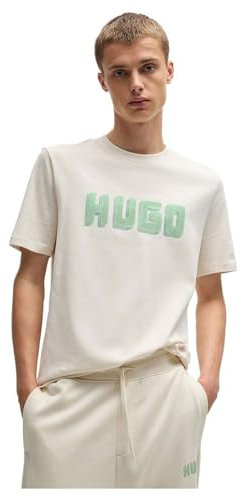 HUGO Men's Daqerio T Shirt, Open White121, M
